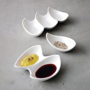 리프 라인 소스볼(3type),종지 소스그릇 케찹 피크볼 도자기 예쁜그릇 볼