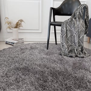 풍성한 럭셔리 샤기 라운드 원형 러그 지름 150cm