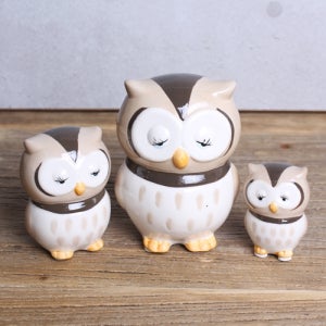 졸린눈 부엉이가족 3P