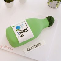 참 레터링케이크 소주 모양 50대 아빠 아버지 소주병 생일선물 남편 주문제작 전국 택배 케익