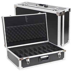 SHURE Microphone Case 마이크가방 슈어마이크케이스 젠하이저 마이크 겸용수납 가능 마이크수납가방전용  EVA성형제작 알루미늄케이스가방 젠하이저겸용 슈어마이크 알루미늄