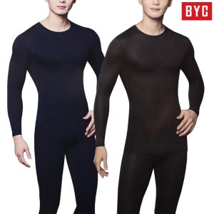 BYC 발열 보디히트 남자 얇은 내복 세트 긴팔 기능성 내의 보온