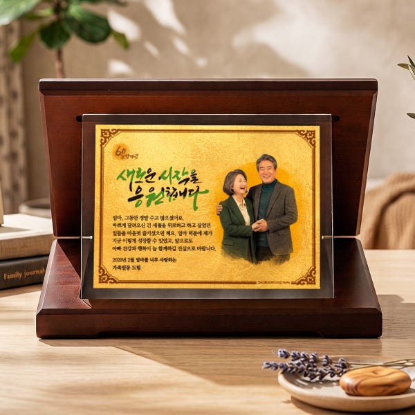 순금 크리스탈 감사패 부모님 퇴직 상패 환갑선물 SG-012 A 가로소
