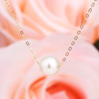 골드팡 14k 18k 화이트 크리스탈 진주목걸이 6mm