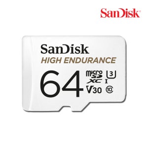 [정품] 샌디스크 블랙박스/CCTV Micro SD카드 HIGH ENDURANCE 64GB