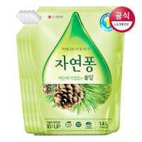 엘지생활건강 자연퐁 솔잎 제균 설거지 주방세제 리필 1.4kg