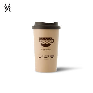 JVR 크림 스텐 사무실 홈카페 이중구조 텀블러 380ml