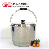 한일스텐레스 다용도 스텐 들통 찜기겸용