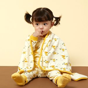 베이비앙 국내산 무형광 신생아 아기 달콤프렌즈 초코칩타 속싸개