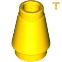 레고부품 4525464 4589b 노란색 Yellow Cone 1 x 1 with Top Groove