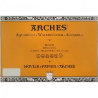아르쉬 ARCHES  수채화지 수채패드 엽서패드 엽서팩 스케치북 185g (15매입) - 황목 105x155mm - AR185PK-1
