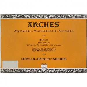 아르쉬 수채화용지 수채패드 엽서패드 엽서팩 스케치북 185g (15매입) - 황목 105x155mm - AR185PK-1