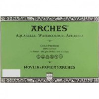 아르쉬 ARCHES  수채화지 수채패드 엽서패드 엽서팩 스케치북 185g (15매입) - 중목 105x155mm - AR185PK-2