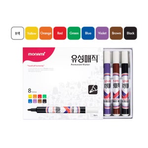 모나미 유성매직 8색