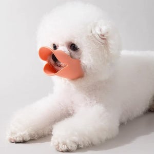 강아지입마개 실리콘오리입마개 소형견부터 대형견까지 핑크M