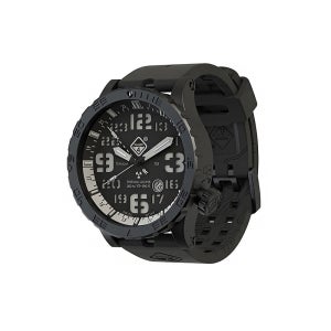 [해저드4] 헤비 워터 다이버 블랙 타이 와치 그린 야광 (블랙/블랙)