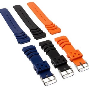 세이코 시티즌 다이버 시계용 고급 블랙 러버 밴드 20mm,22mm