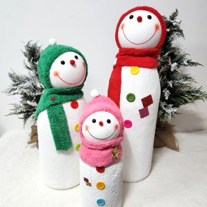 눈사람 가족 3P 세트 실내외 겨울 인테리어 소품