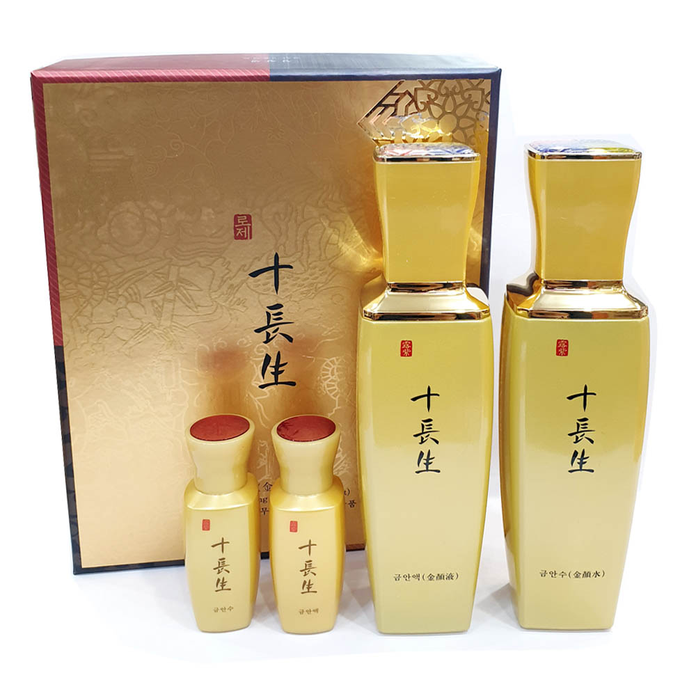 [우체국택배] 십장생 금안 2종 세트 로제 스킨 로션 내장품구성