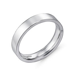 플래티늄[Pt950] 4.0mm 모던안굴림 백금반지