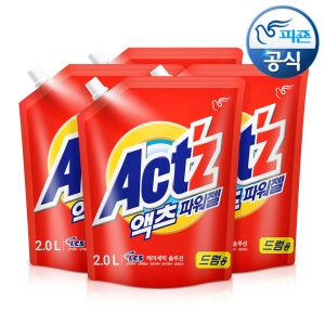 액체세탁세제 액츠 파워젤 2.0L x4개(총8L대용량)