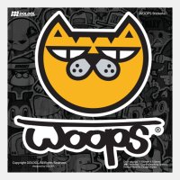 [그래피커] 24-WOOPS-Sticker-01 스케이트보드 고양이 웁스 스노우보드 롱보드 헬멧 여행가방 자전거 자동차 오토바이 노트북 돌돌 디자인 캐릭터 튜닝 스티커 스킨