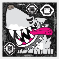 [그래피커] 20-Sharkdog-Sticker-01 서핑 불독 상어 샤크독 타투 스노우보드 헬멧 여행가방 자전거 자동차 오토바이 노트북 돌돌 디자인 캐릭터 튜닝 스티커 스킨