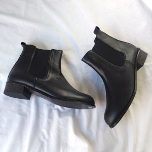 소가죽 수제화 첼시부츠 앵클부츠 3.5cm 기모안감, 미끄럼방지창,메모리폼쿠션