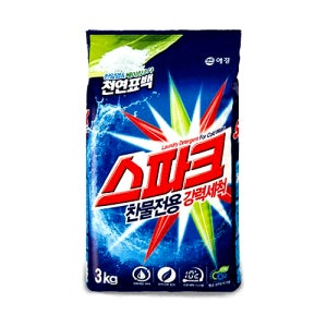 애경산업 스파크 세탁세제 리필 찬물전용 강력세척 가루세탁세제 3kg