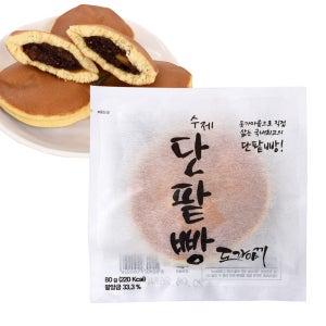 푸짐한 밤팥앙금 국민간식 단팥빵 도라야끼 빅사이즈 80g x 10개입 간식용 어린이간식 빵택배
