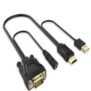 HDMI to VGA RGB 컨버터 젠더 오디오 빔프로젝터 연결