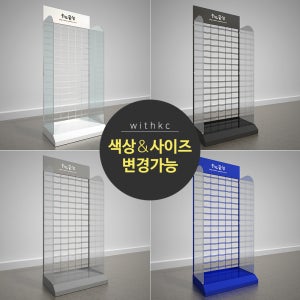 스페이스월 진열대 철망 단면 아크릴 진열집기(WIS-KC43) 메쉬망겸용 주문제작 매장매대 수납 진열장 월집기 상품 행사매대 스탠드 마트 의류 스포츠 골프매장 악세사리 매장진열대