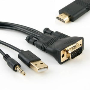 VGA RGB to HDMI 컨버터 1.5M 젠더 오디오 빔프로젝터