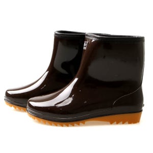 보생 남자 방한 장화 발목 털장화 밤색