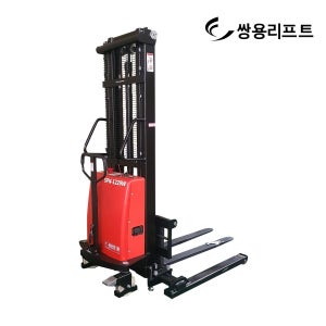 쌍용리프트 전동 확장형 포크리프트 상하 전동 스태커 화물용 파레트 자키 SPN-1016W