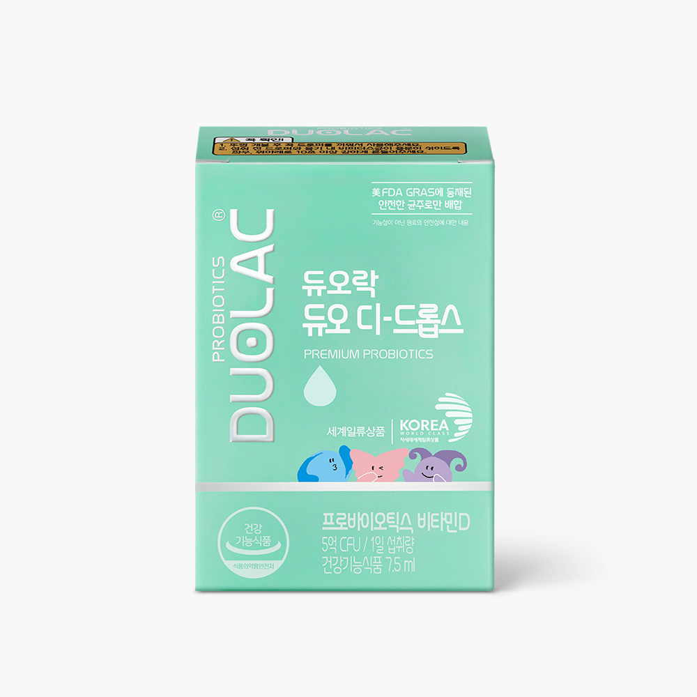 듀오락 듀오 디 드롭스 아기 <b>베이비</b> 드롭 유산균 <b>비타민D</b> 100% 7.5ml, 1개