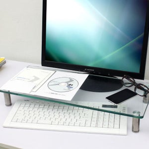 듀얼 강화유리 모니터 받침대 중형 AG