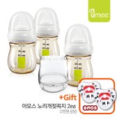 [유미] PPSU 신생아 배앓이방지 젖병 160ml 세트+아모스노리개젖꼭지2EA