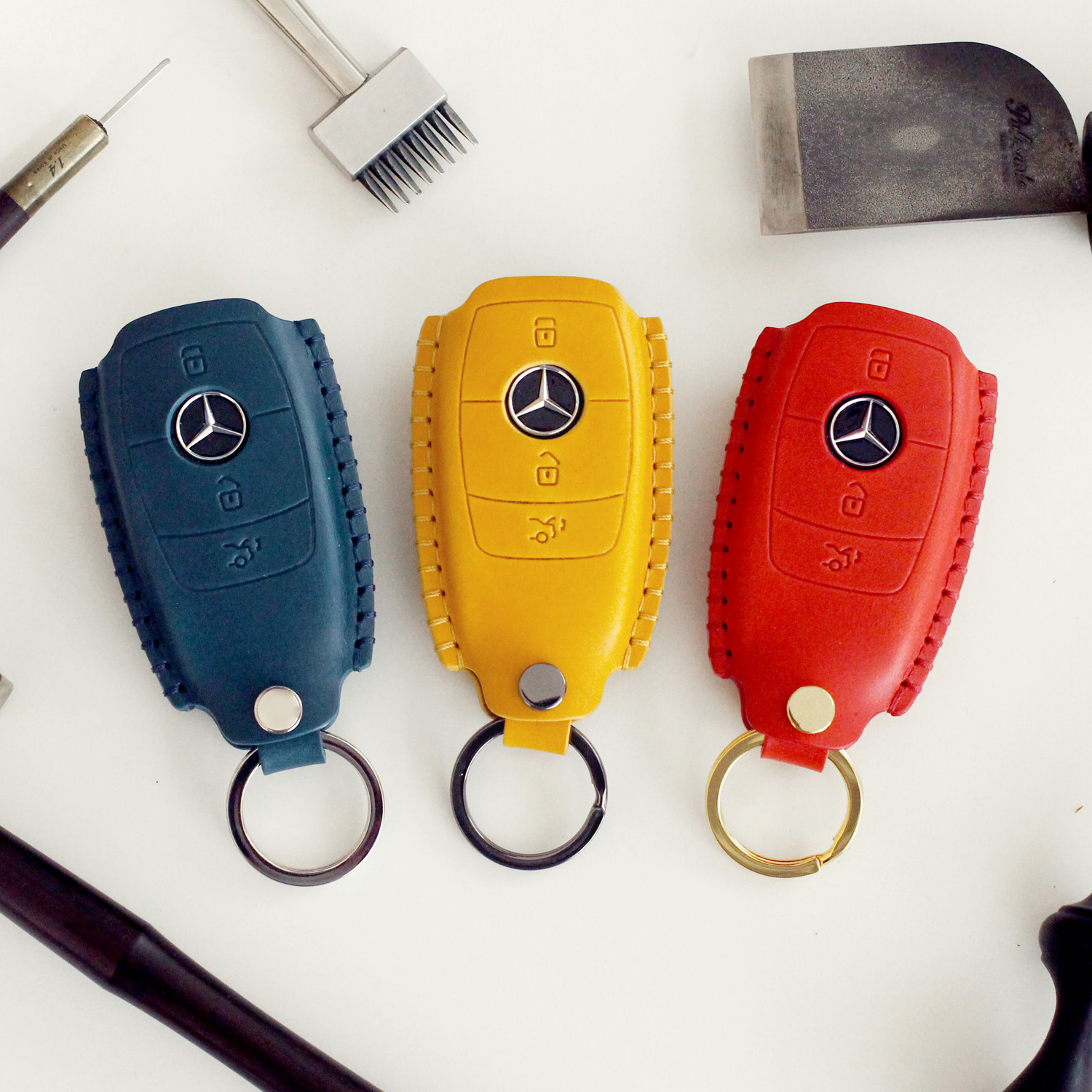 오드핸즈 차 키 케이스 가죽 커버 홀더 자동차 스마트 BZ03 key5 키오