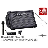 스테레오 앰프+wireless 보컬 시스템Roland CUBE Street EX CUBE-STEX + AKG WMS40 PRO MINI VOCAL SET