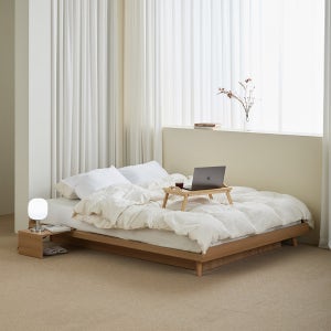 크라운퍼니쳐 에디트 헤드리스 S03-1 평상형침대프레임 SS/Q 매트리스 포함