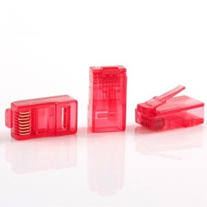 레드 CAT5 RJ45 랜선 연결 잭 컨넥터 커넥터 RJ-45