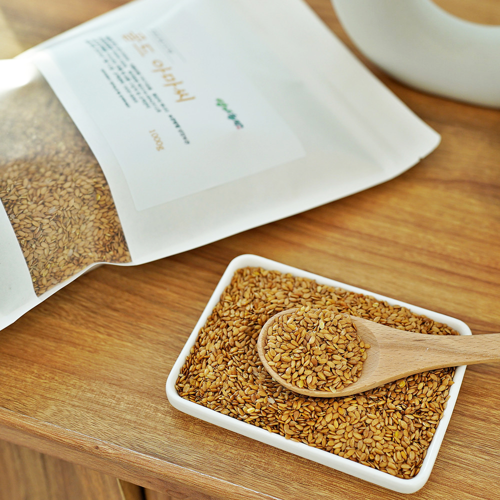 <b>아마씨</b> 볶은 골드 <b>아마씨드</b> 1Kg 캐나다산