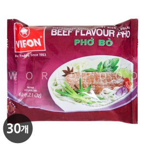 비폰쌀국수 포보 PHOBO VIFON 베트남, 60g, 30개