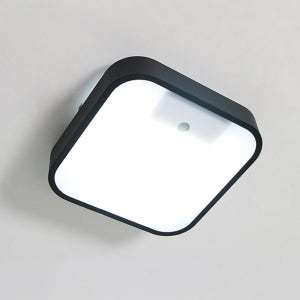 LED 트론 직부 센서등 15W / 국산 엘이디 사각 블랙 화이트 주광색 베란다 현관조명