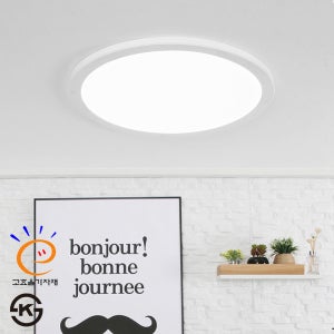 LED 초슬림 무타공 엣지조명 (원형) / 플리커프리 아이방등 LED평판등