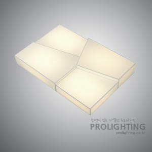 LED 크랙 밀크솔 직사각 거실등 150W / 바리솔 LED전등 LED평판등