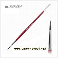 바바라 70R 수채화붓 둥근붓 0호~4호 낱개