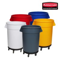 [러버메이드 Rubbermaid] 브루트 쓰레기통+돌리 바퀴 세트(121ℓ)