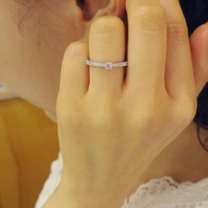 14k 다이아몬드 반지 1부 다이아몬드 반지 미스코리아 주문 제작